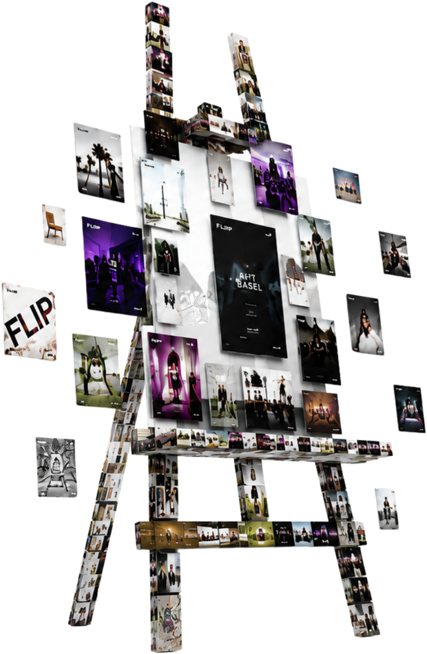 Flip exhibit — easel
