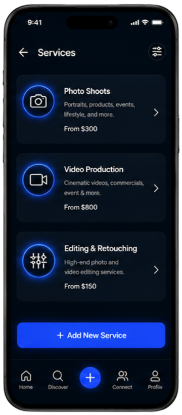 Spotlight app — services